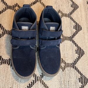 Mini Boden Kids Dark Blue Double Strap Suede Boots Euro size 37